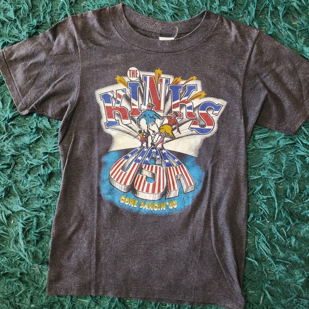 The Kinks USA Tour 83 Tee Come Dancing Graphic Vintage Rock Shirt